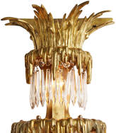 Thumbnail for your product : Rejuvenation Tiered Brass Wall Light w/ Cut Crystal Spears by Caldwell