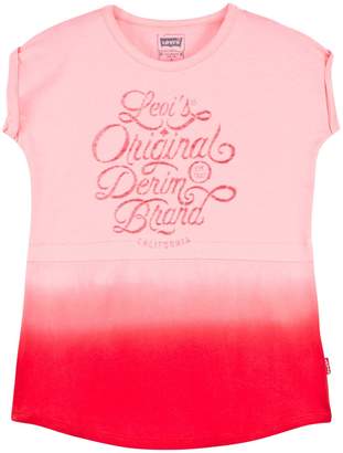 Levi's Pink Dip Dyed Logo Dress