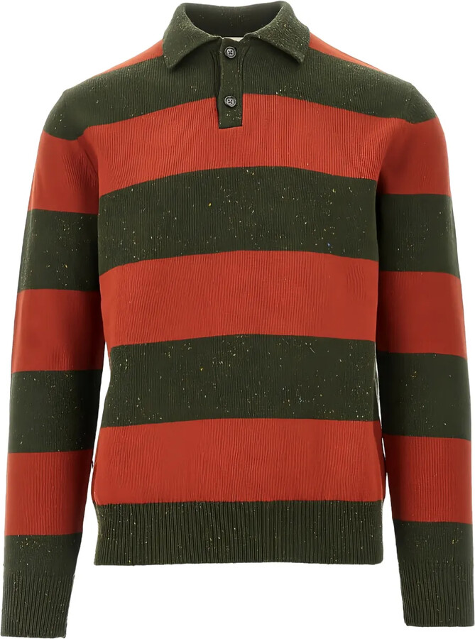 gallia Striped Polo Sweater