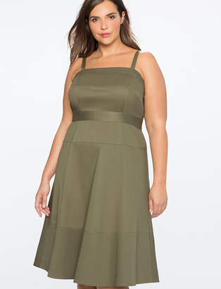 Fit and Flare Panel Dress