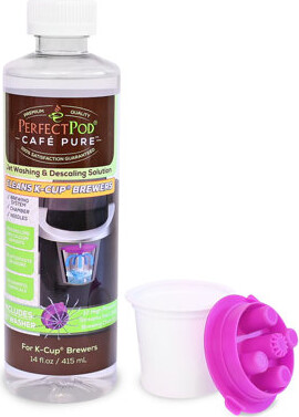 Perfect Pod Café Pure Descaling Solution with Jet Washer Cleaning Kit for Keurig Coffee Makers