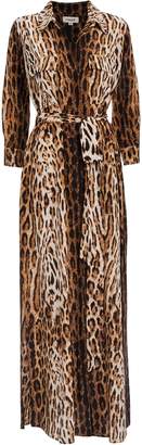 L'Agence Cameron Leopard Shirt Dress