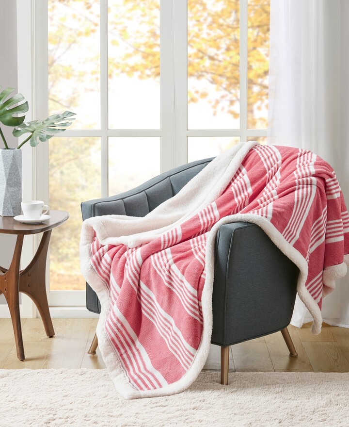 Martha Stewart Collection Classic Plaid Reversible Sherpa Throw, 50 x 60,  Created For Macy's Bedding - ShopStyle