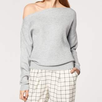 Bardot PAISIE Jumper With Fitted Waist In Grey