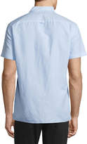 Thumbnail for your product : Vince Linen-Blend Short-Sleeve Shirt, Sky Blue
