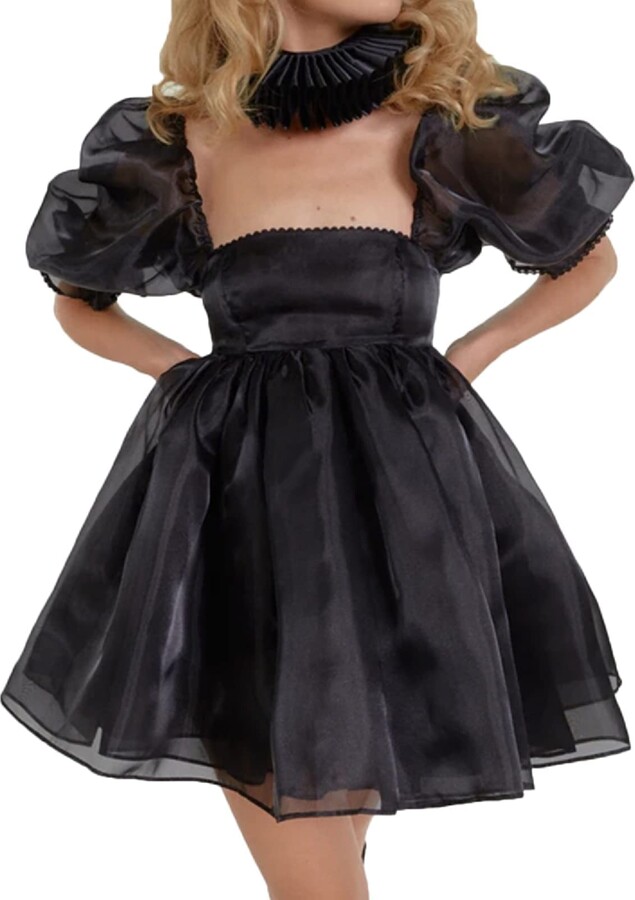 FeMereina Puffy Sleeve Prom Dresses for Women Tulle Evening Dress