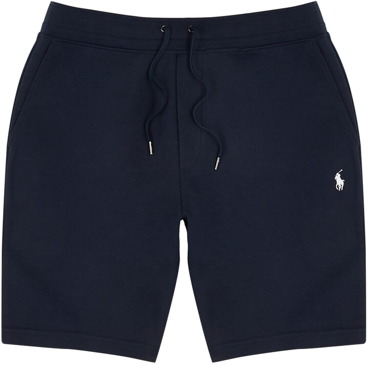 Polo Ralph Lauren Navy logo jersey shorts - ShopStyle