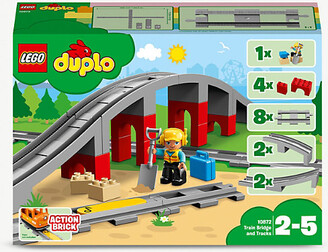 Lego DUPLO Town train, bridge and tracks set