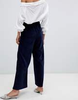 Thumbnail for your product : ASOS DESIGN belted wide leg PANTS in cord