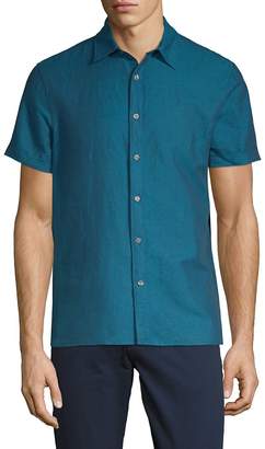 Perry Ellis Men's Short-Sleeve Button-Down Shirt