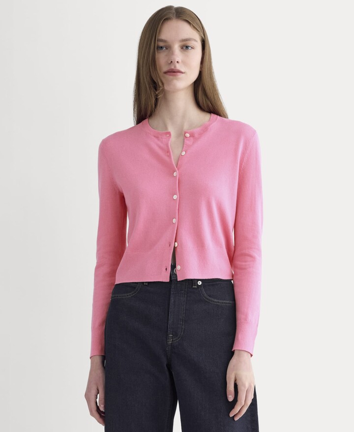 Everlane The Cropped Cardigan in Cotton Cashmere