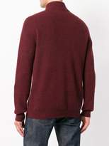 Thumbnail for your product : N.Peal ribbed half zip jumper