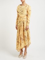 Thumbnail for your product : Preen by Thornton Bregazzi Sandra Floral-print Pleated Dress - Yellow Multi