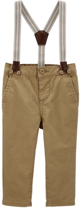 baby boy khaki pants with suspenders