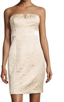 Thumbnail for your product : Halston Strapless Jacquard Dress, Gold