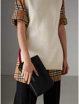Thumbnail for your product : Burberry Grainy Leather Wristlet Clutch