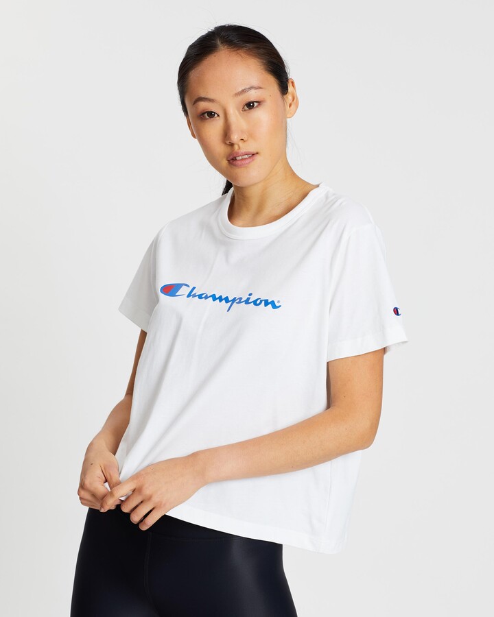 champion tee white