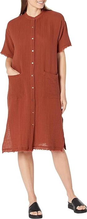 Eileen Fisher Button Dress | ShopStyle
