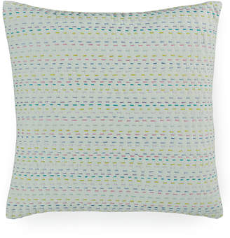 Bluebellgray CLOSEOUT! bluebellgray Melrose Mint Esme Kantha 16" Square Decorative Pillow