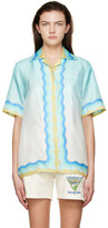 Thumbnail for your product : Casablanca Blue Silk Shirt