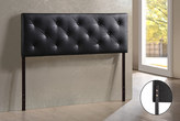 Thumbnail for your product : Black Faux-Leather Baltimore Contemporary Headboard