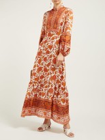 Thumbnail for your product : Zimmermann Amari Floral-print Linen Maxi Dress - Orange