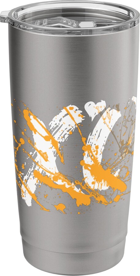 Color Match Orange Graphic Tee Orange XO Splash Orange Graphic Stainless Steel Insulated Tumbler
