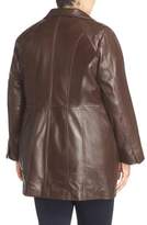 Thumbnail for your product : Ellen Tracy Leather Walking Coat