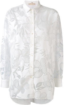 Mantu sheer floral pattern shirt