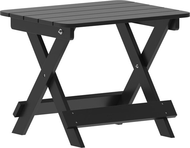 Merrick Lane Ridley Outdoor Folding Side Table, Portable AllWeather