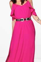 Thumbnail for your product : boohoo Wendy Cold Shoulder Split Side Maxi Dress
