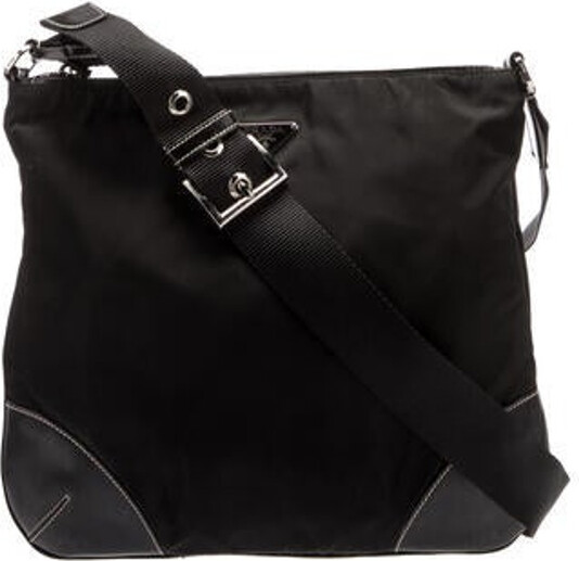Prada City Calf-Trimmed Tessuto Crossbody - ShopStyle Shoulder Bags