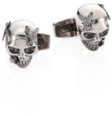 Thumbnail for your product : Alexander McQueen Silvertone Brass Fly & Skull Cuff Links