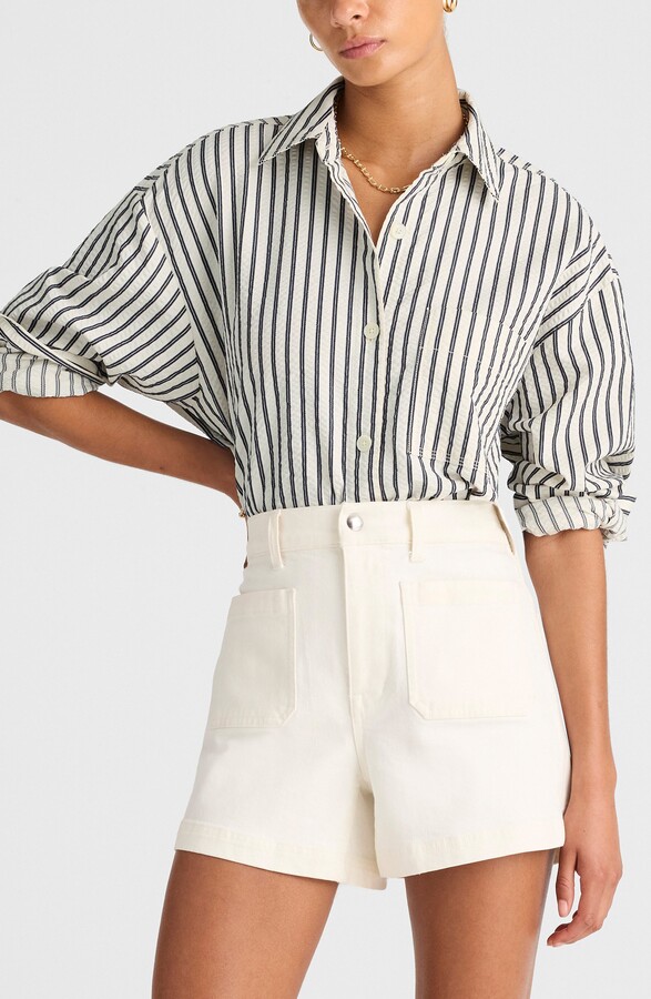 Madewell Straight-Hem Shirt in Seersucker
