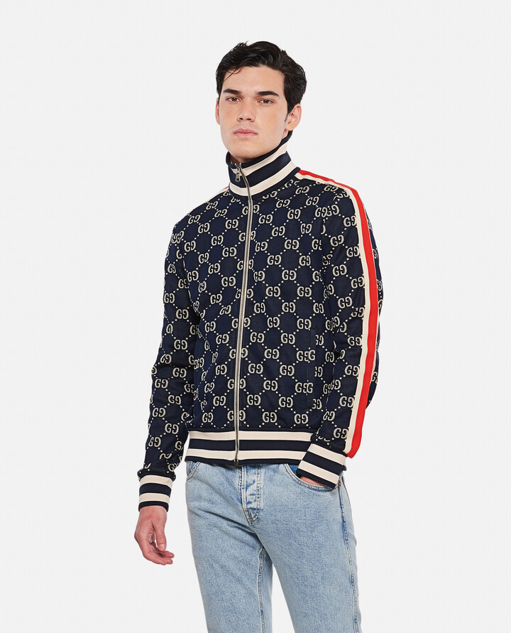 Gucci Cotton jacket with GG jacquard motif - ShopStyle Outerwear