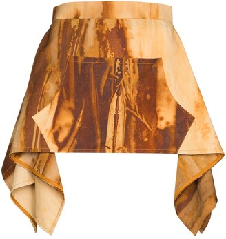 Thebe Magugu Oxide-print apron skirt