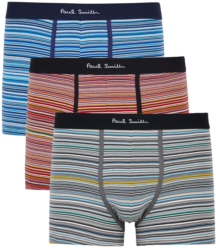 Mens Clothing Underwear Boxers Paul Smith Logo-band Pack-of-five Stretch-cotton Trunks in Black for Men 