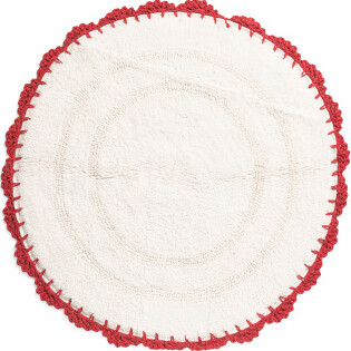 TJMAXX Crochet Round Reversible Bath Rug, Cotton