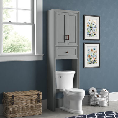 Andover Mills Jesse 22" W x 72" H x 11" D Free-Standing Over-the-Toilet Storage