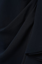 Thumbnail for your product : Badgley Mischka Ruffled Satin-trimmed Stretch-cady Gown