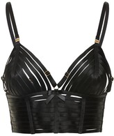 Thumbnail for your product : Bordelle Bondage satin corset bra