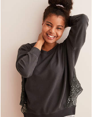 aerie lace bottom sweatshirt