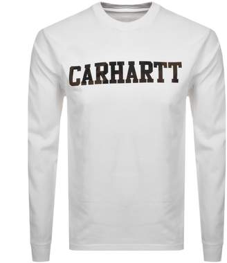 Carhartt Long Sleeved College T Shirt White