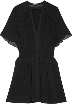 Isabel Marant Retra pleated cotton-crepe mini dress