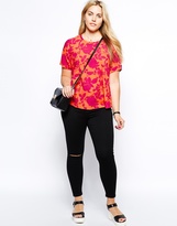 Thumbnail for your product : ASOS CURVE Exclusive Ankle Grazer Jean With Ripped Knee