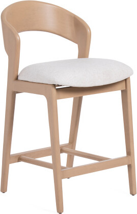 TJMAXX 20X36 Nya Wooden Curved Back Counter Stool, Polyester