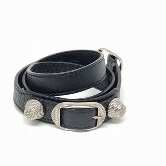 Balenciaga Black Leather Bracelets