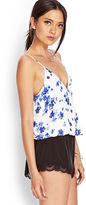 Thumbnail for your product : Forever 21 Watercolor Floral Surplice Cami