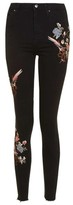 Thumbnail for your product : Topshop Women's Jamie Embroidered Skinny Jeans