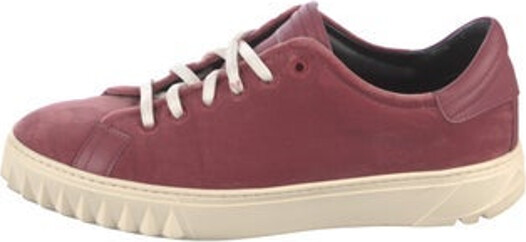 Salvatore Ferragamo Velvet Low Top Sneakers Pink Round-Toes Lace-Up Closure at Uppers Includes Box & Dust Bag